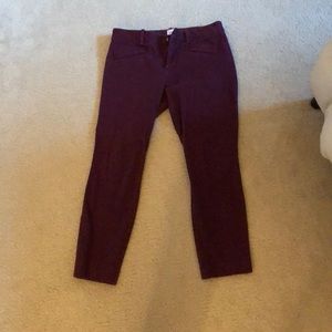 Gap Skinny Maroon/Burgundy Pants